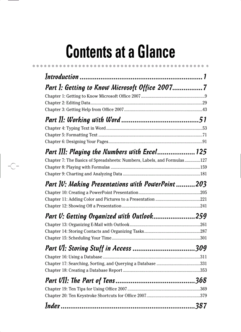 image for page Office 2007 For Dummies
