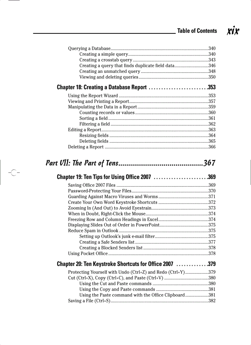 image for page Office 2007 For Dummies