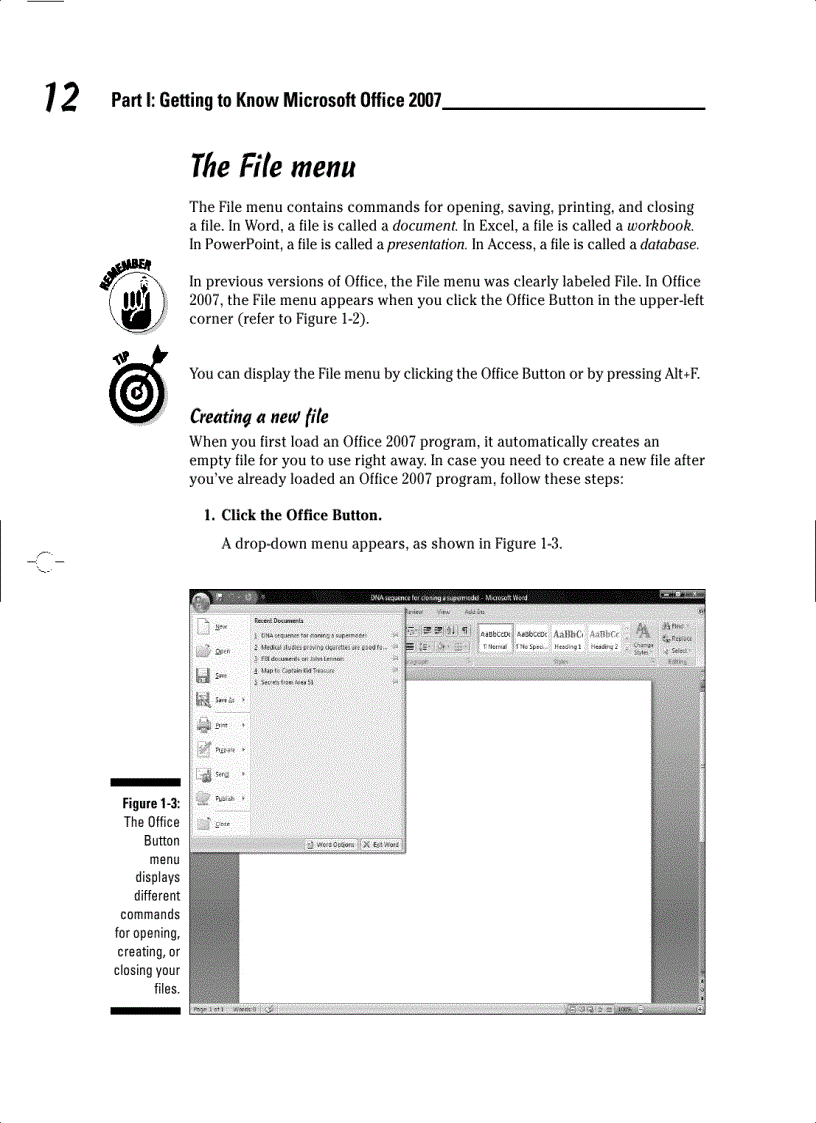 image for page Office 2007 For Dummies