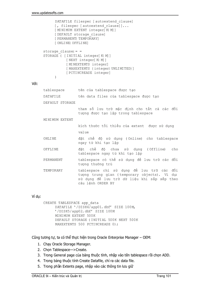 image for page Oracle Kiến trúc và Quản trị