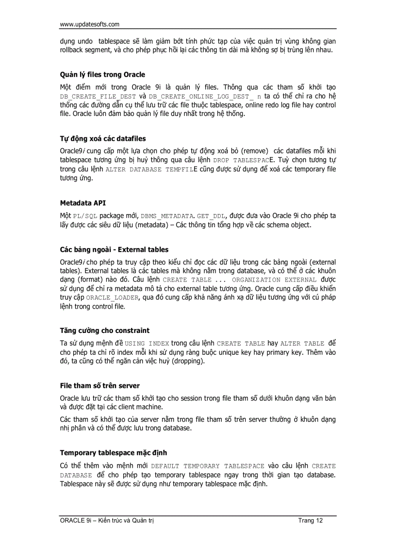 image for page Oracle Kiến Trúc Và Quản Trị 1