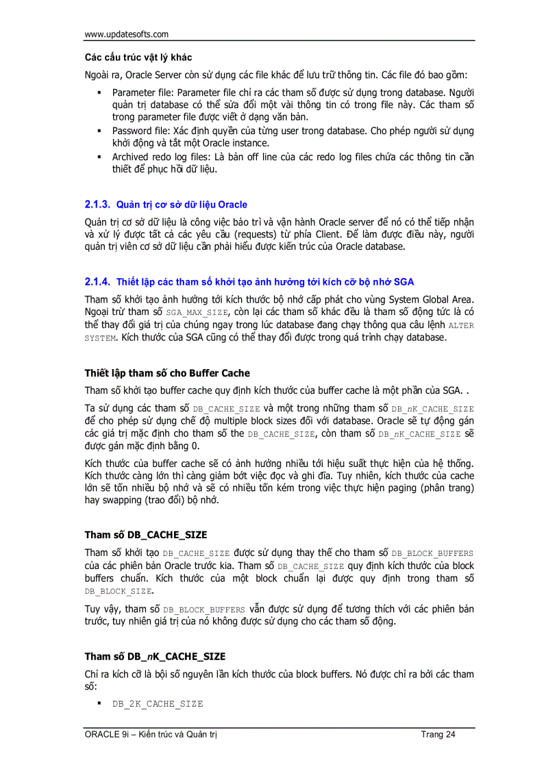 image for page Oracle Kiến Trúc Và Quản Trị 1