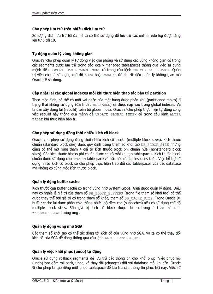 image for page Oracle Kiến Trúc Và Quản Trị 1