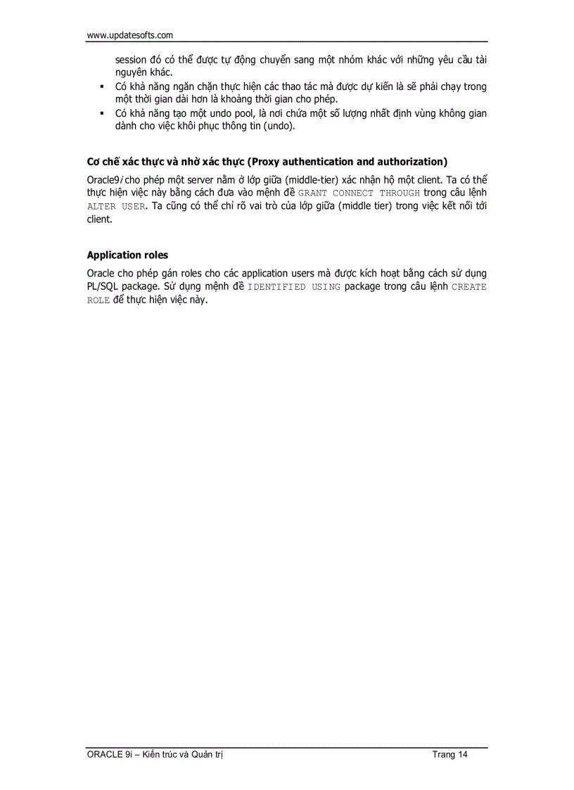 image for page Oracle Kiến Trúc Và Quản Trị 1