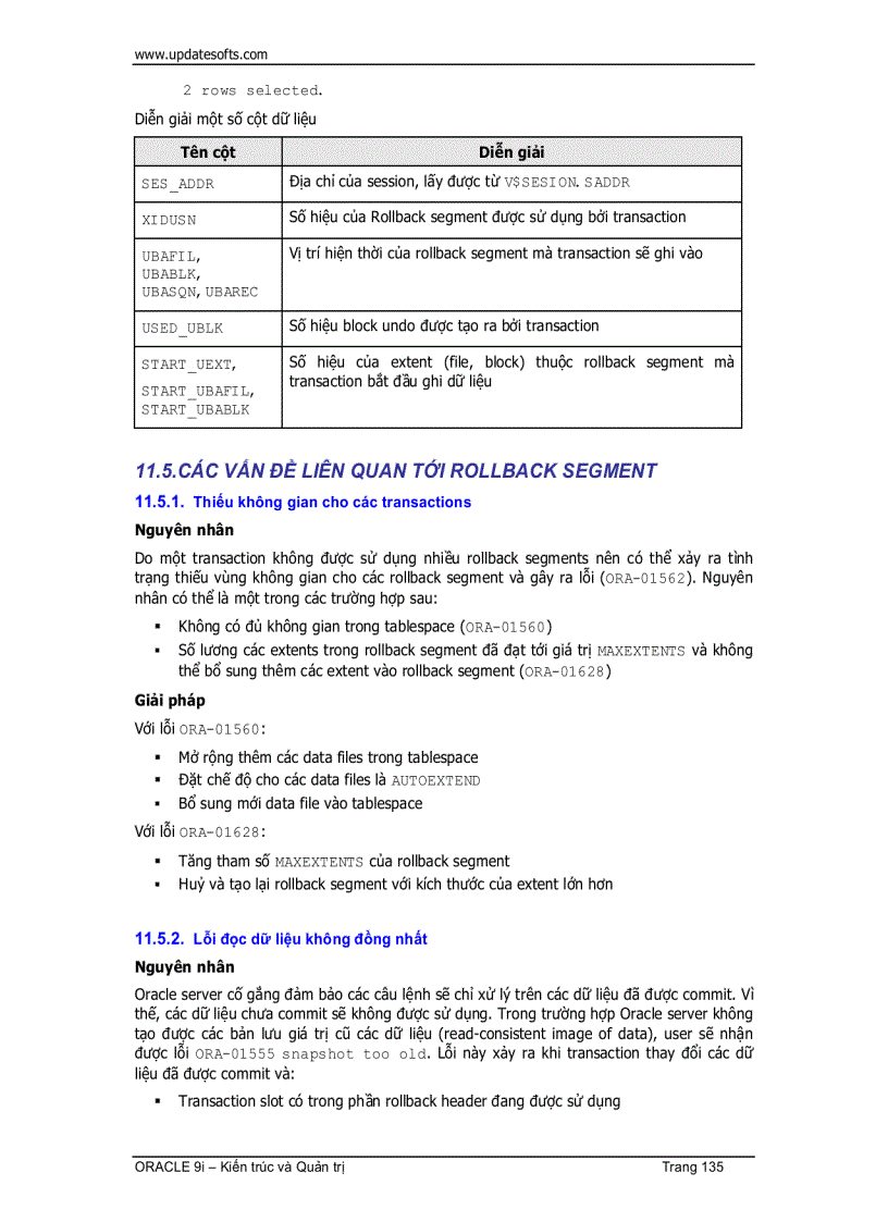 image for page Oracle Kiến Trúc Và Quản Trị 1