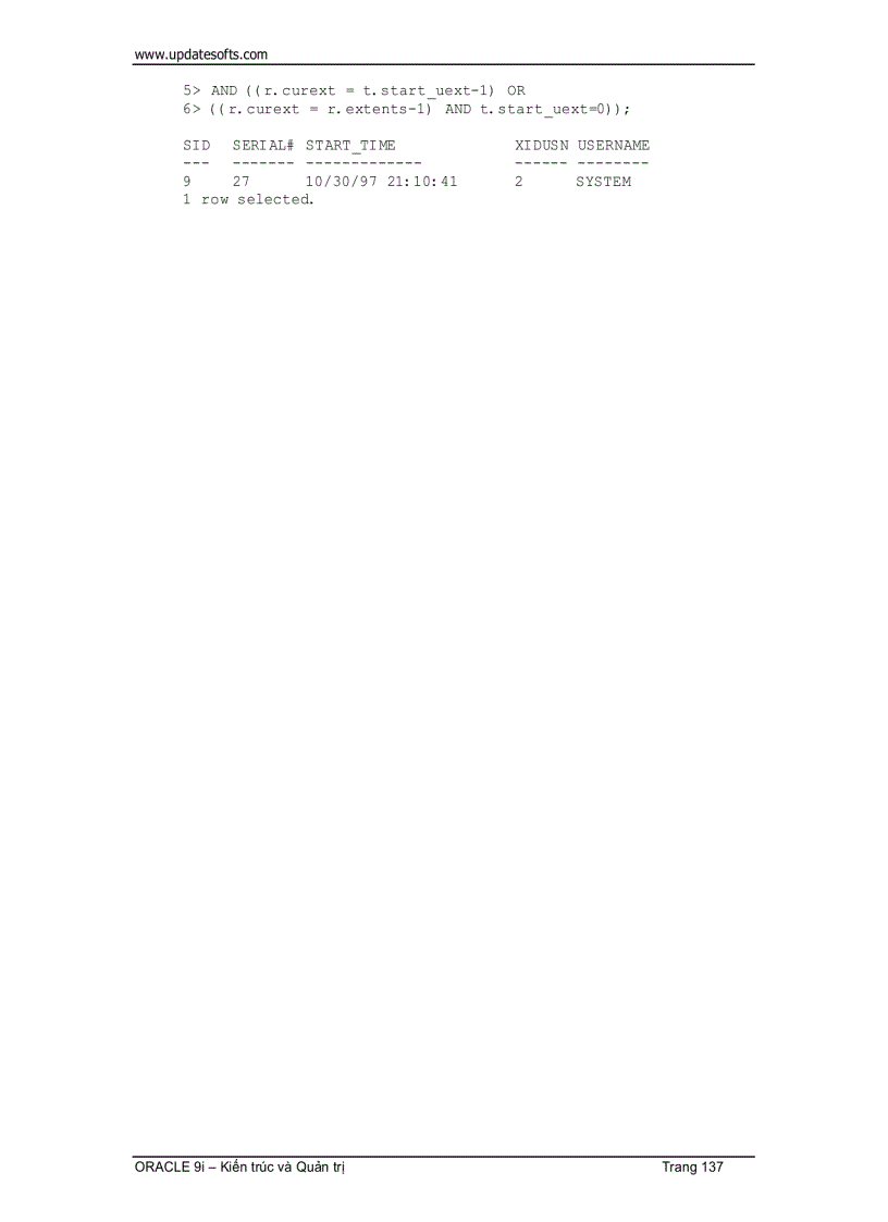 image for page Oracle Kiến Trúc Và Quản Trị 1