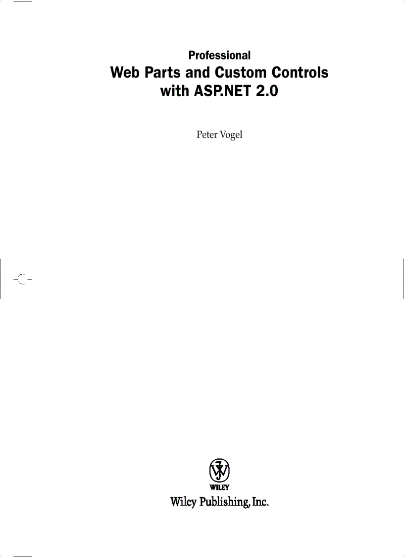 image for page Professional Web Parts and Custom Controls with ASP dot NET 2 0 Nov 2005