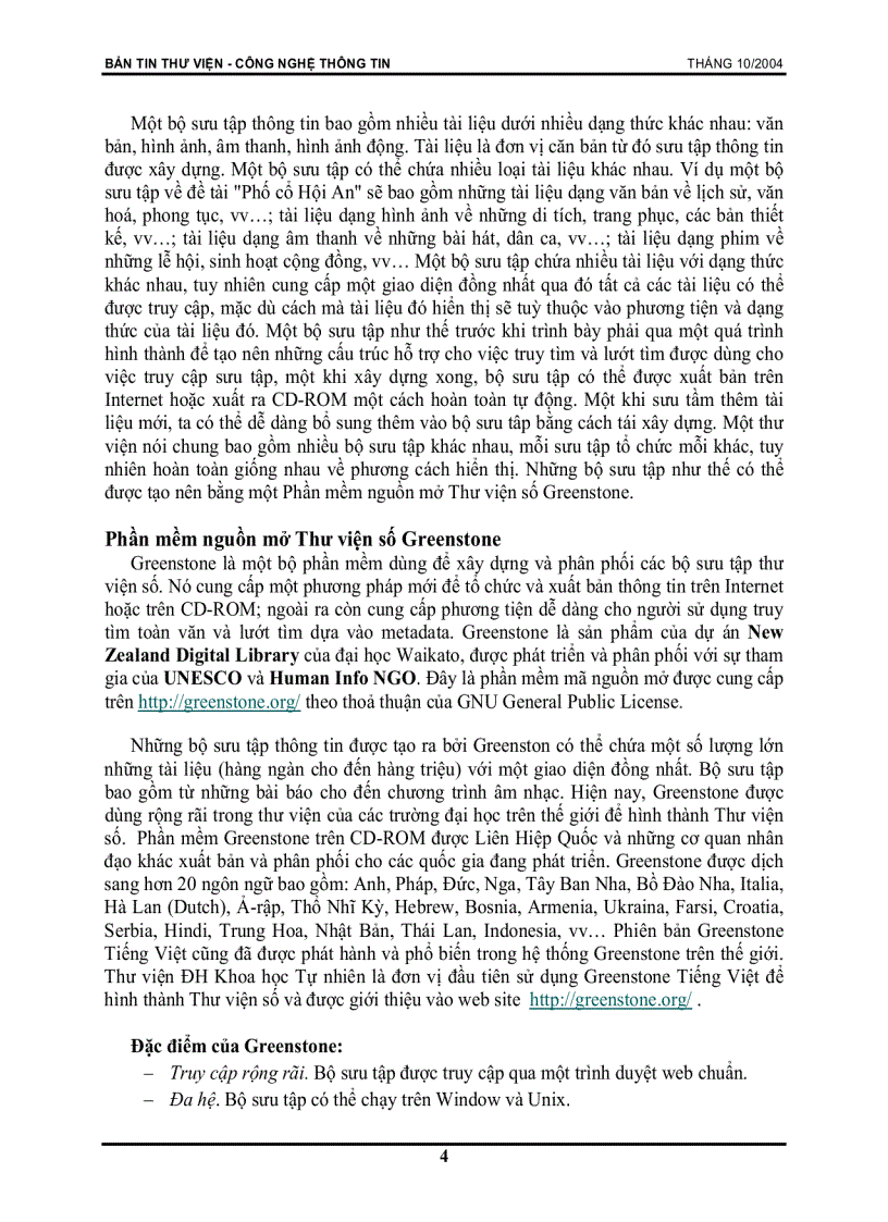 image for page Sử dụng phần mềm mã nguồn mở thư viện số Greenstone để xây dựng kho tài nguyên học tập