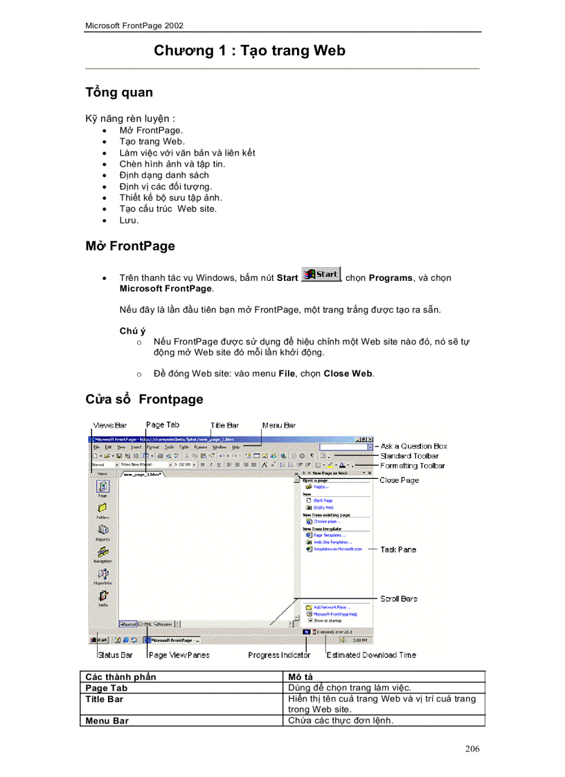 image for page Thiết Kế Website Bằng MS Front Page 2002