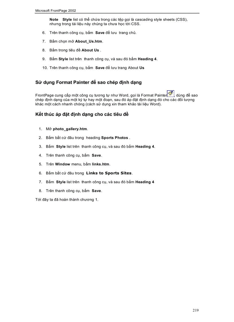 image for page Thiết Kế Website Bằng MS Front Page 2002