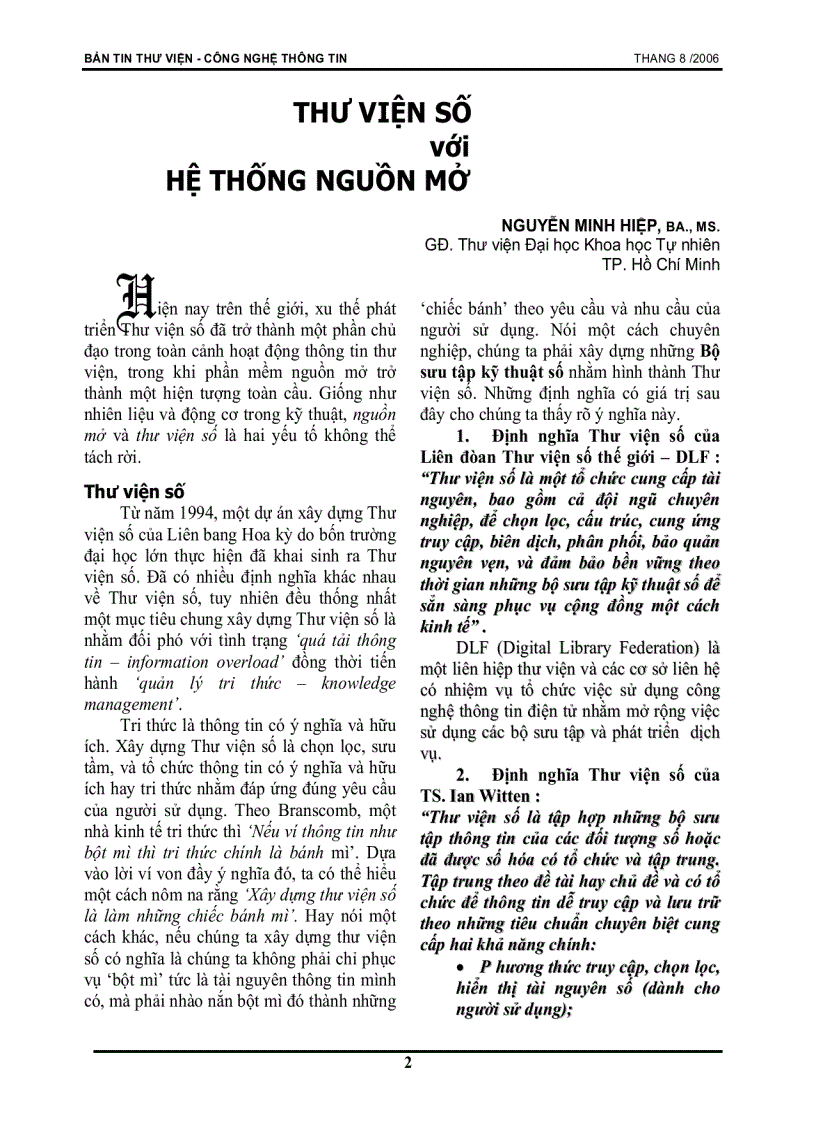 image for page Thư viện số với hệ thống nguồn mở