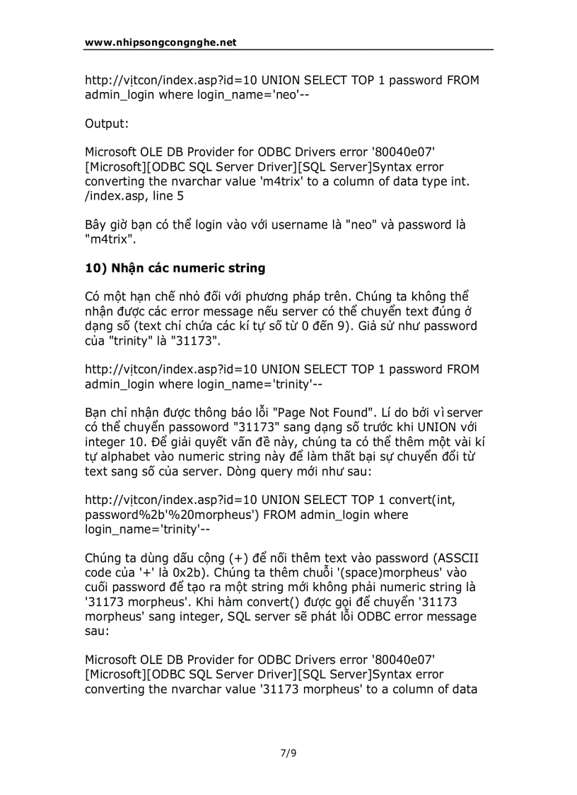 image for page Tìm Hiểu Về SQL Injection