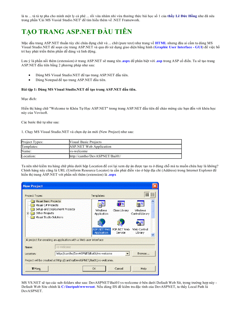 image for page Tự Học ASP dot net