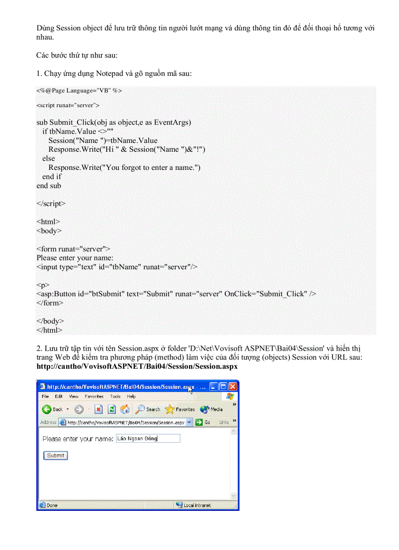 image for page Tự học Microsoft ASP NET