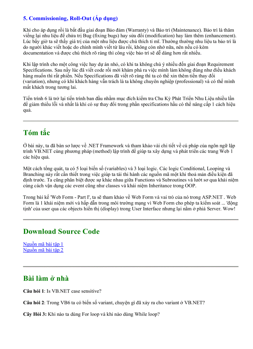 image for page Tự học Microsoft ASP NET