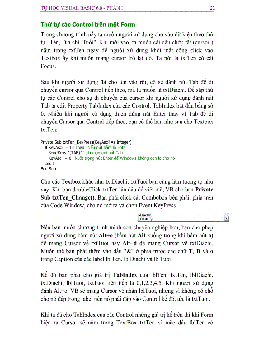 image for page Tự Học visual basic 6 0 Phần 1