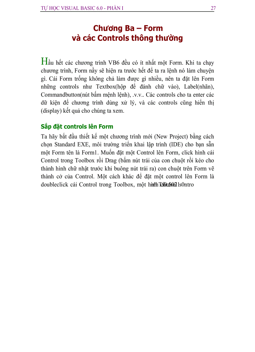 image for page Tự Học visual basic 6 0 Phần 1