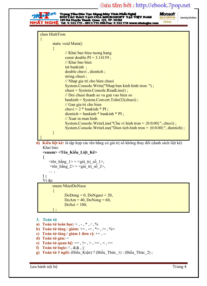 image for page Visual Studio Lập trình C 2008 Cơ bản
