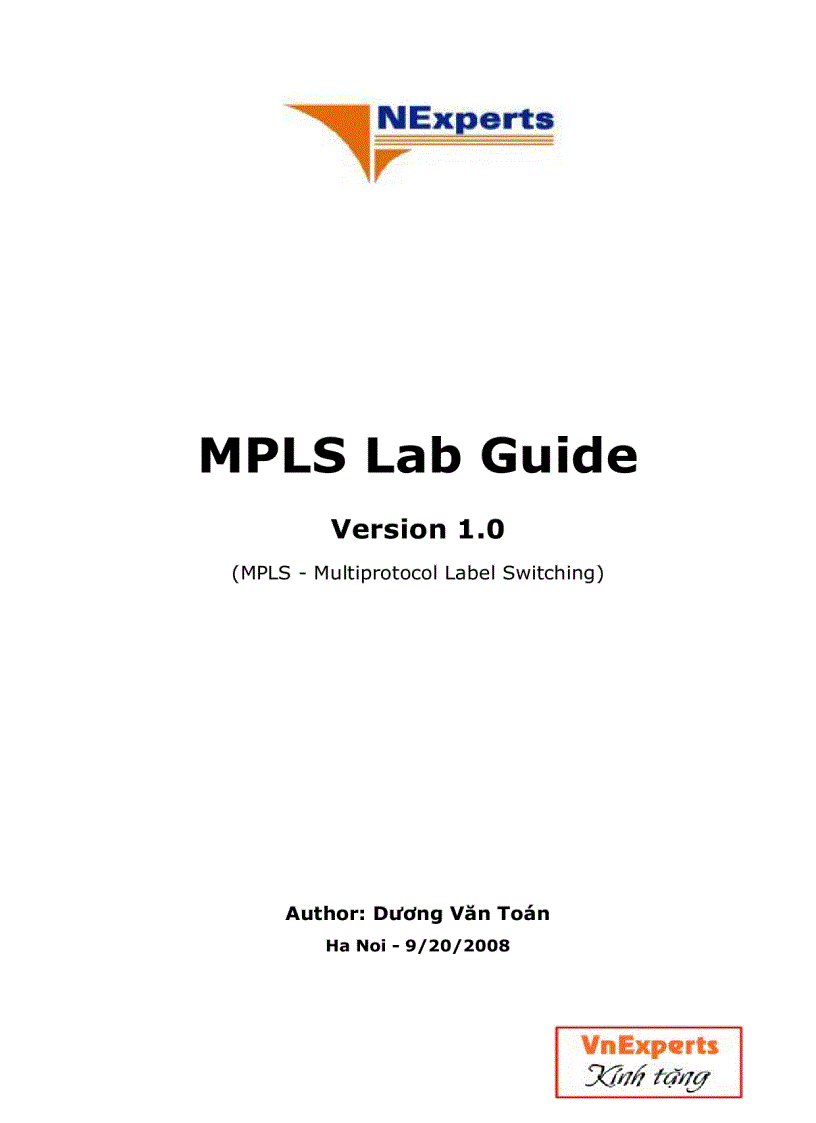 image for page VnExperts MPLS Lab Guide Version 1 0