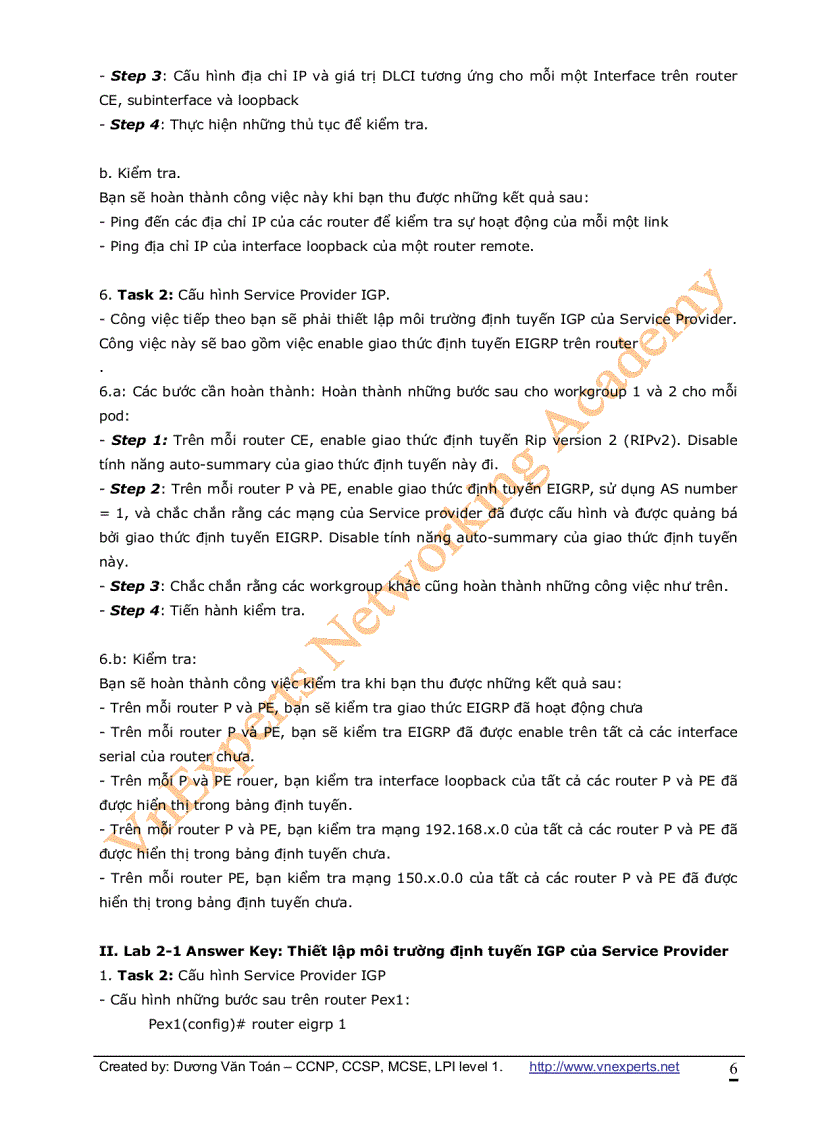 image for page VnExperts MPLS Lab Guide Version 1 0