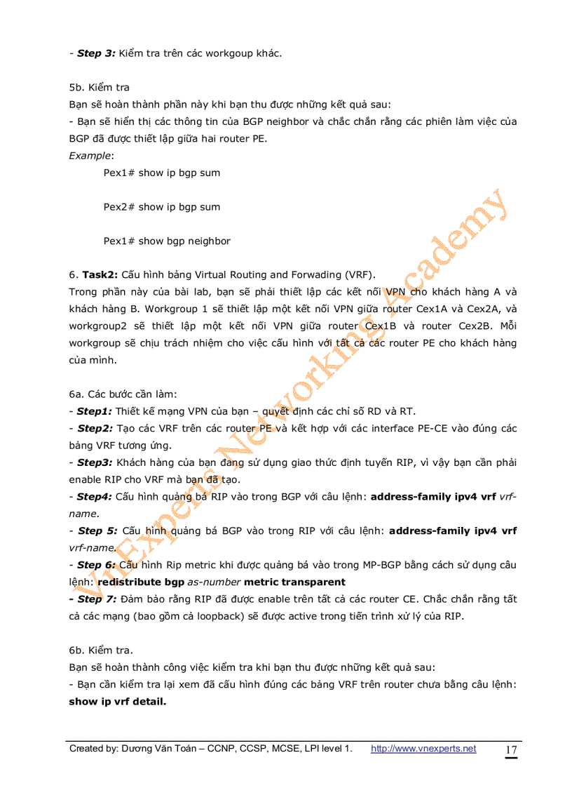 image for page VnExperts MPLS Lab Guide Version 1 0