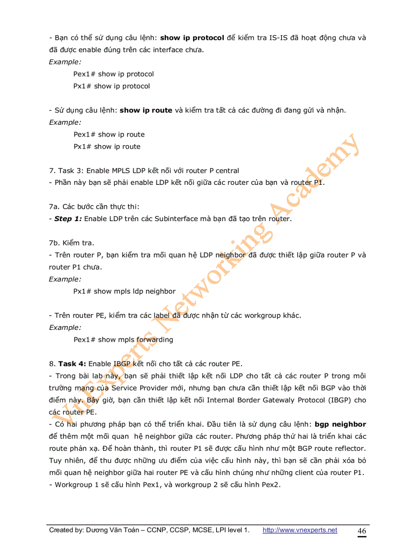 image for page VnExperts MPLS Lab Guide Version 1 0