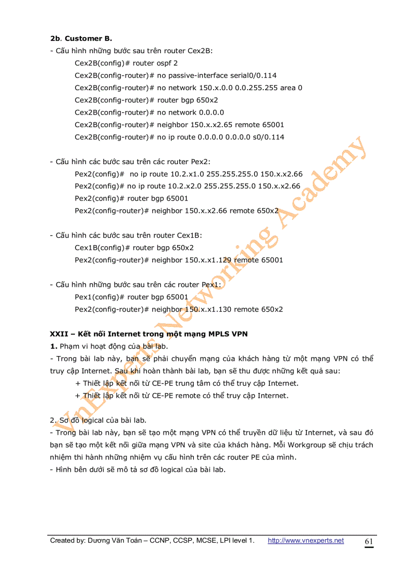 image for page VnExperts MPLS Lab Guide Version 1 0