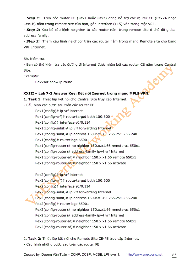 image for page VnExperts MPLS Lab Guide Version 1 0