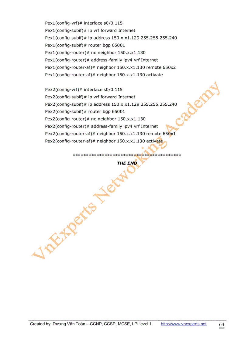 image for page VnExperts MPLS Lab Guide Version 1 0
