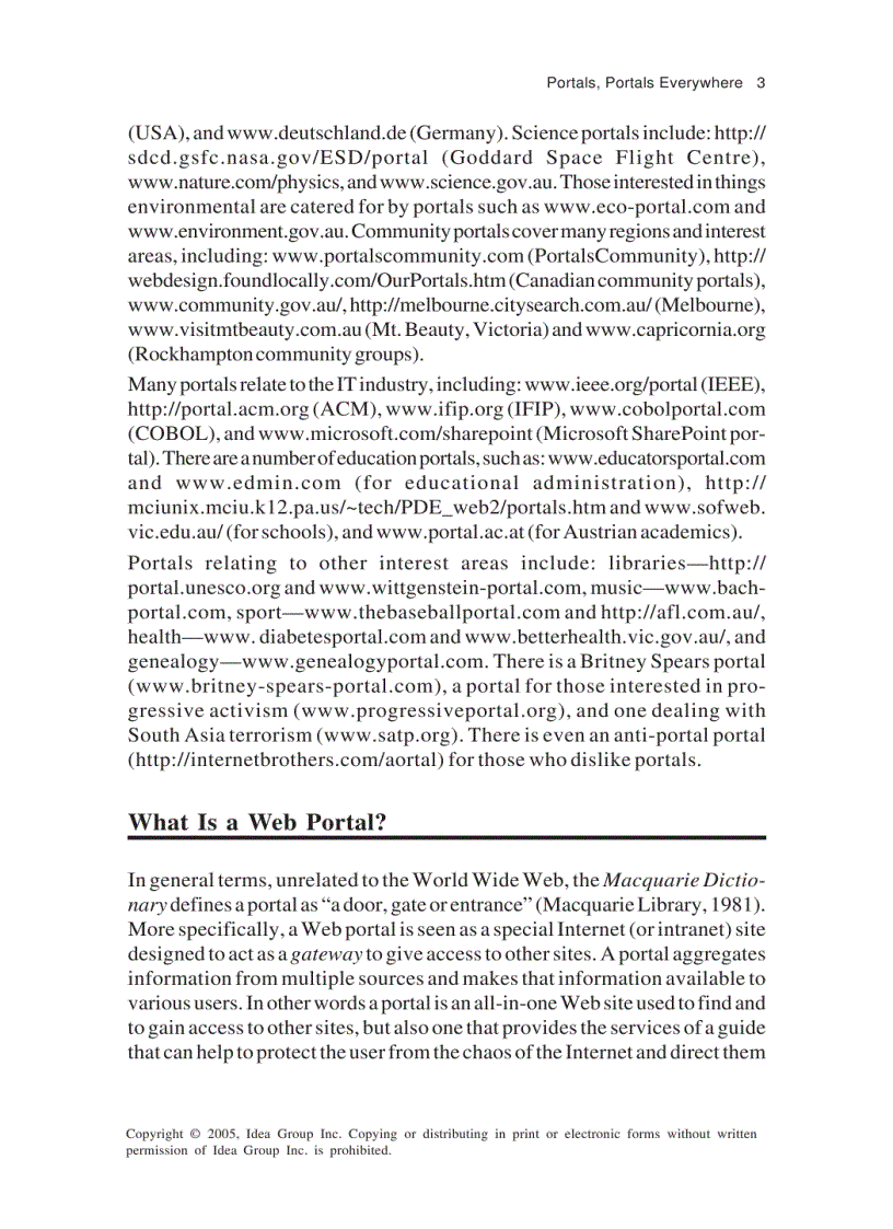 image for page Web Portals The New Gateways to Internet Information and Services