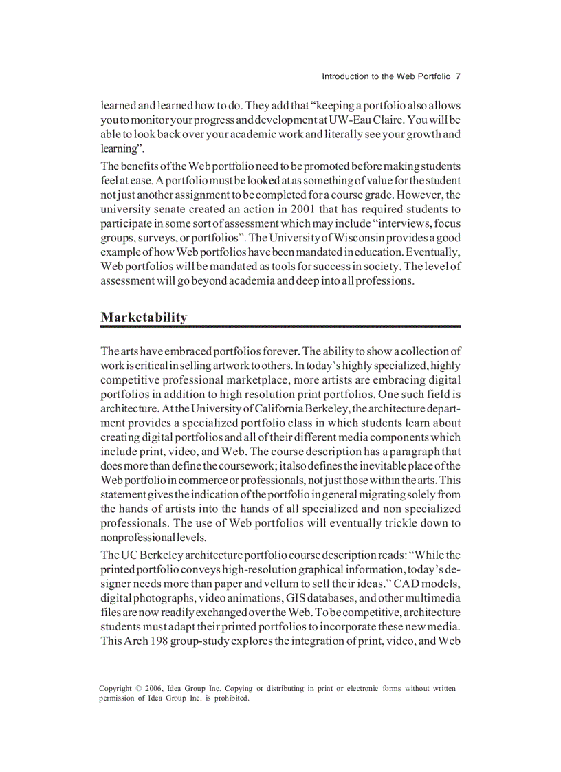 image for page Web Portfolio Design and Applications