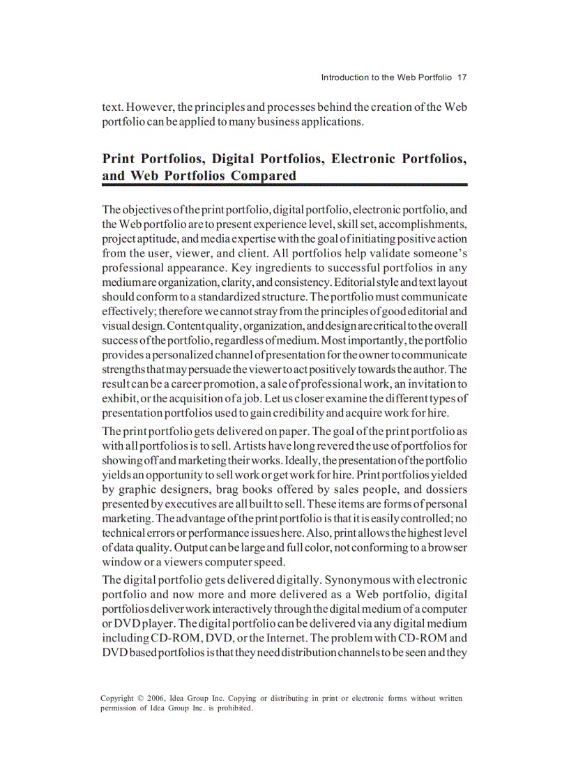 image for page Web Portfolio Design and Applications