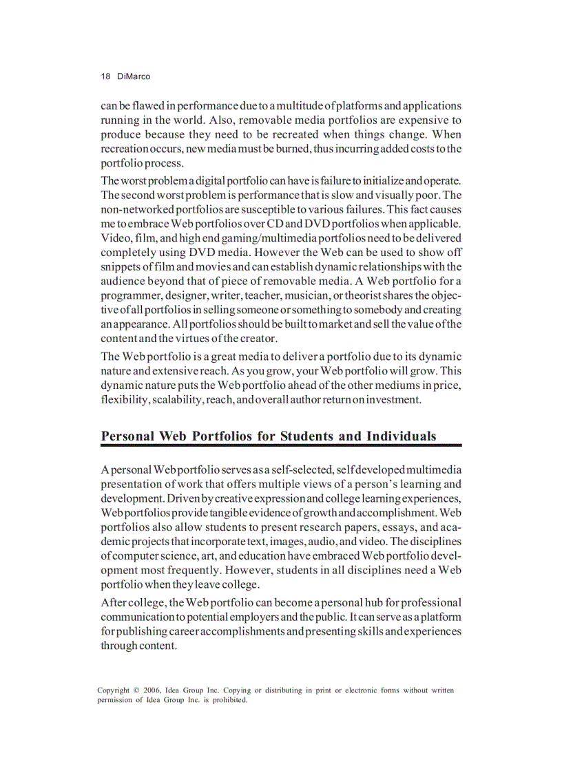 image for page Web Portfolio Design and Applications