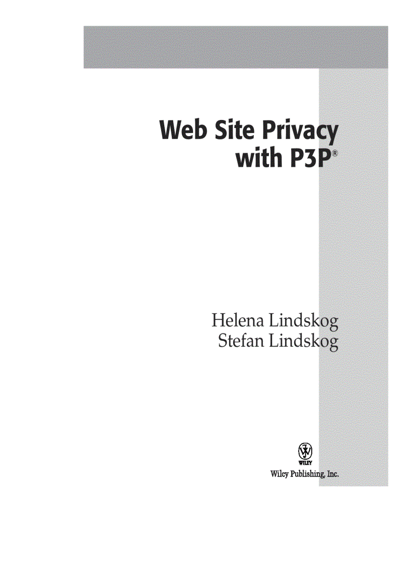 image for page Web Site Privacy With P3P