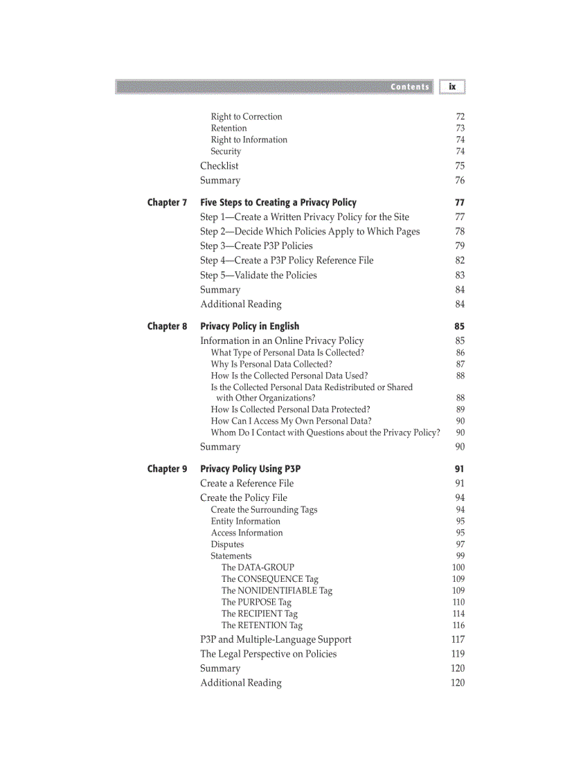 image for page Web Site Privacy With P3P