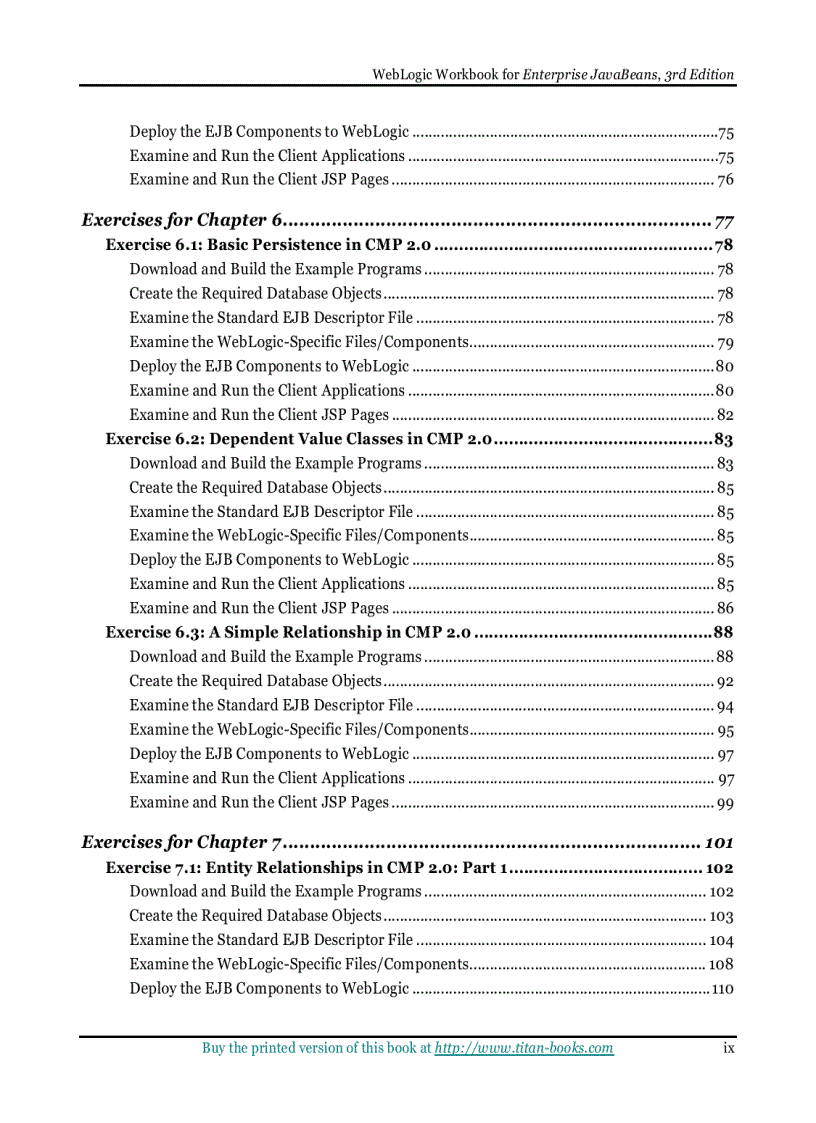 image for page WebLogic Server 6 1 Workbook for Enterprise JavaBeans 3rd Edition