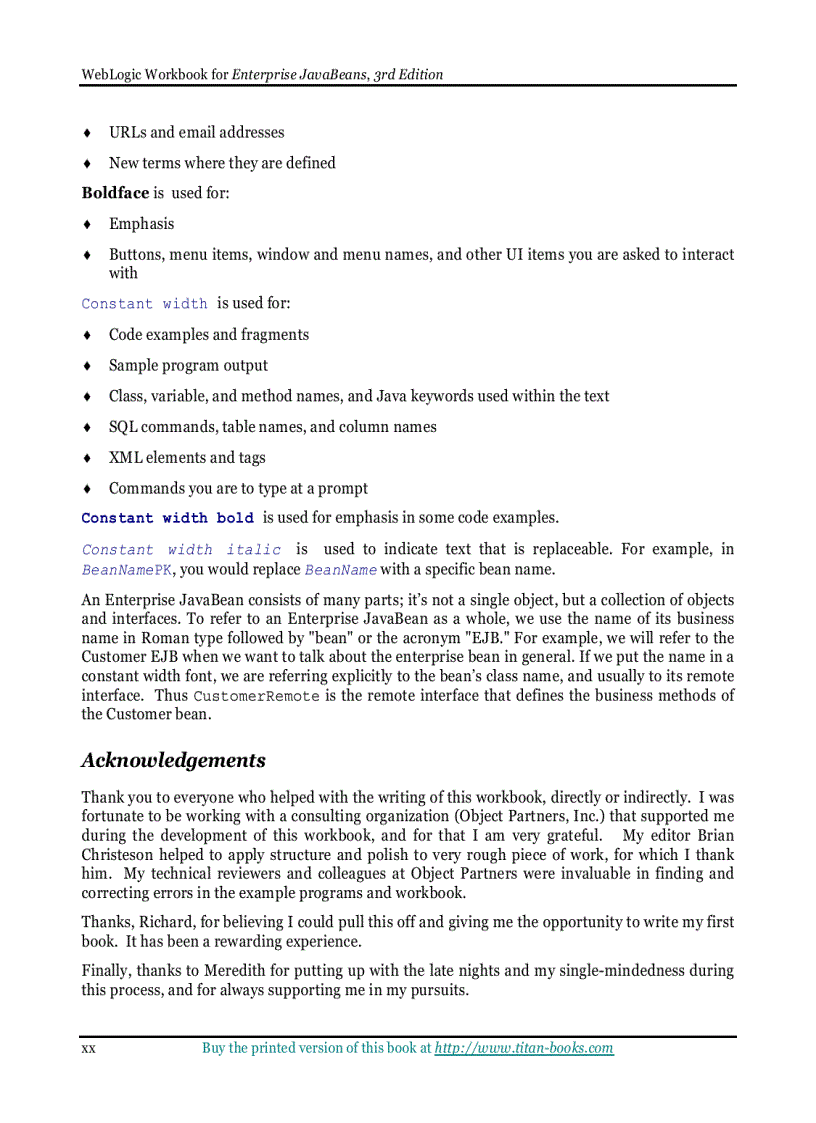 image for page WebLogic Server 6 1 Workbook for Enterprise JavaBeans 3rd Edition