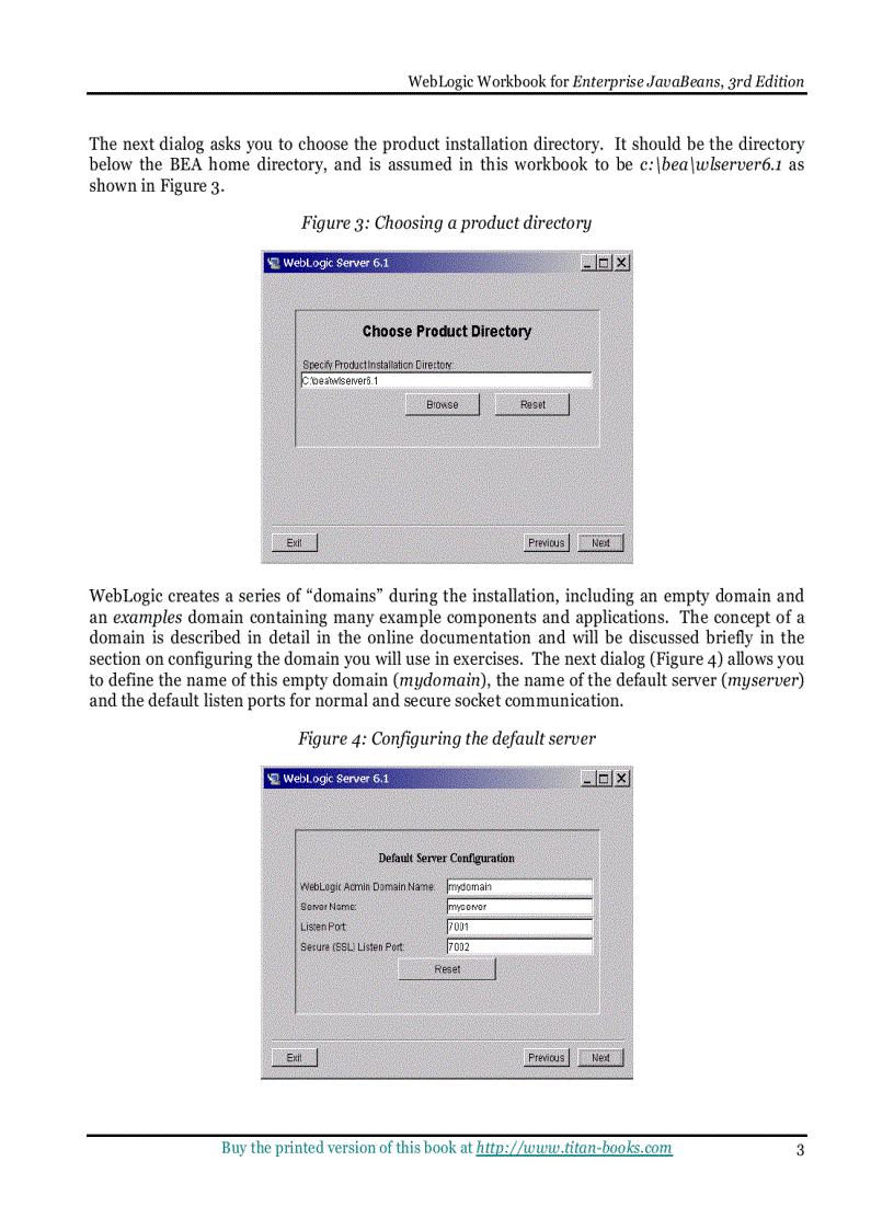 image for page WebLogic Server 6 1 Workbook for Enterprise JavaBeans 3rd Edition