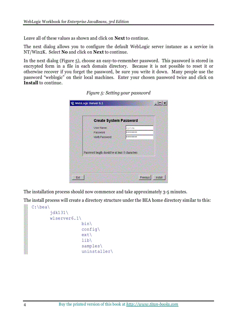 image for page WebLogic Server 6 1 Workbook for Enterprise JavaBeans 3rd Edition