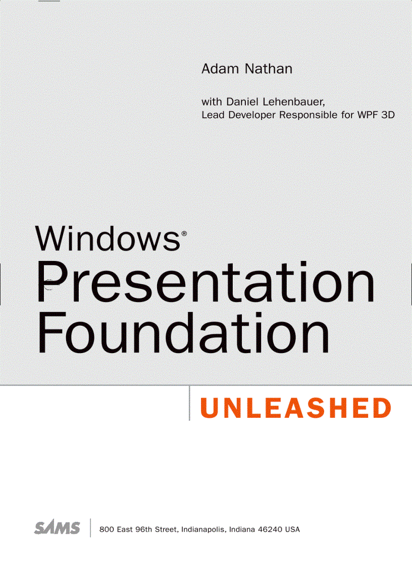 image for page Windows Presentation Foundation Unleashed