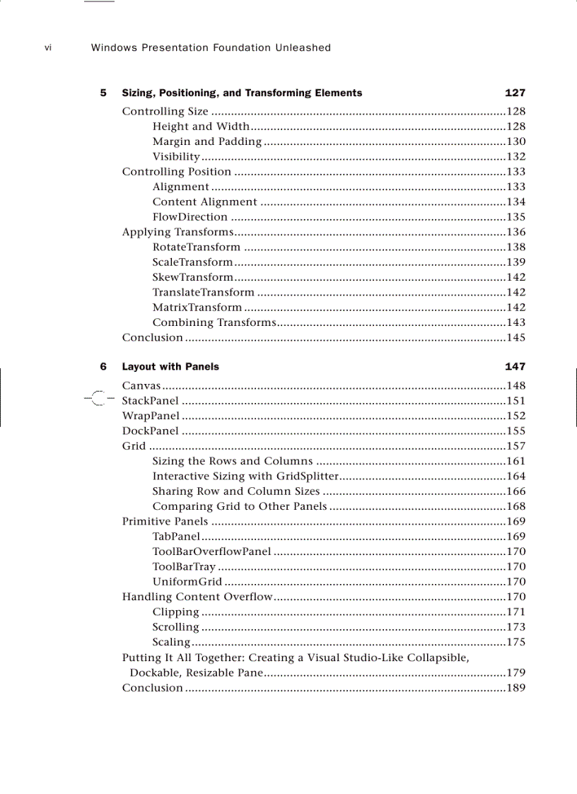 image for page Windows Presentation Foundation Unleashed