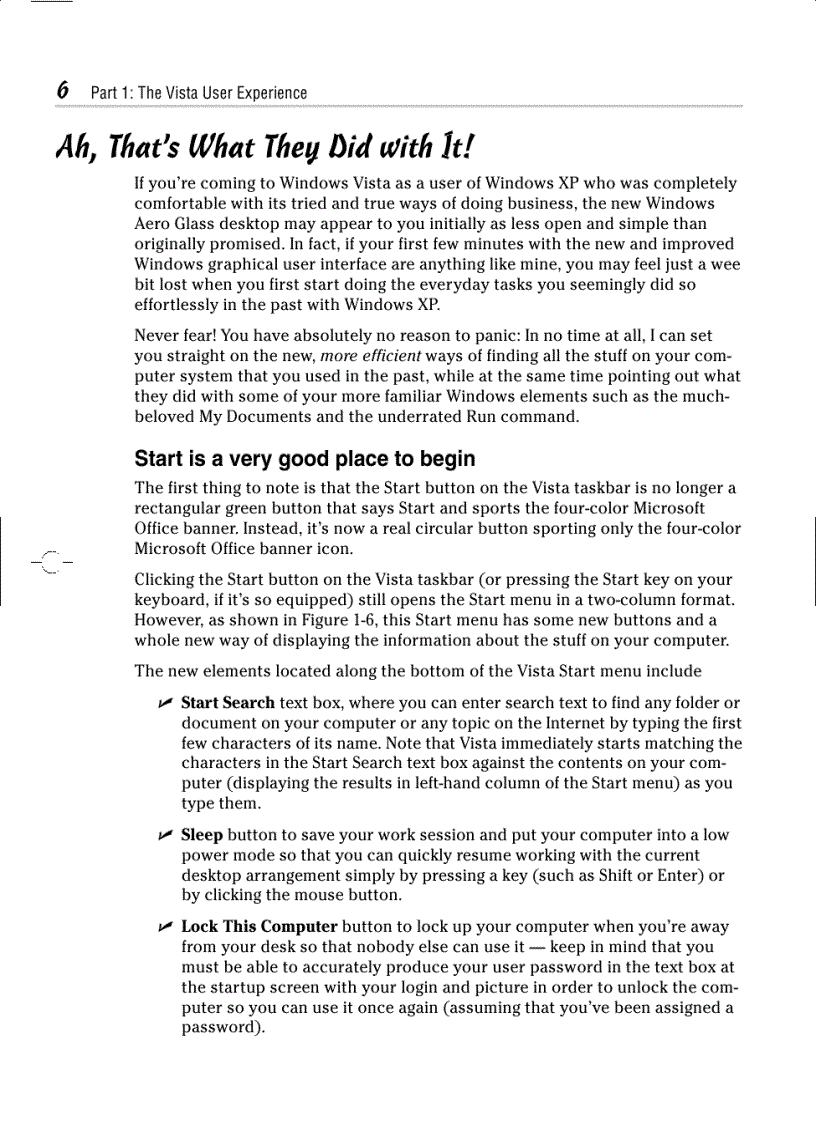 image for page Windows Vista For Dummies Quick Reference