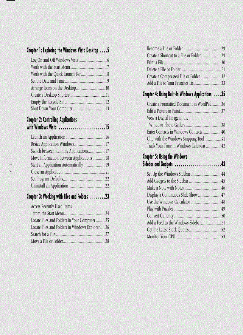 image for page Windows Vista Just the Steps