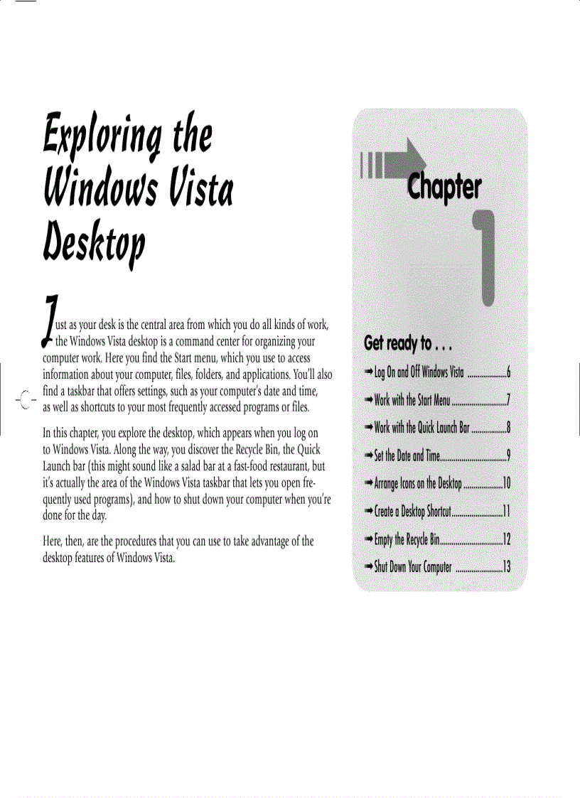 image for page Windows Vista Just the Steps