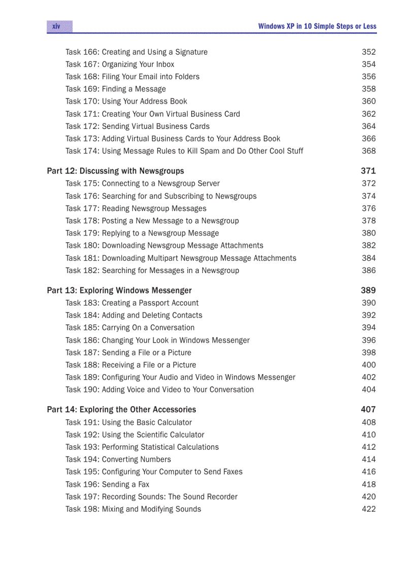 image for page Windows XP In 10 Steps Or Less