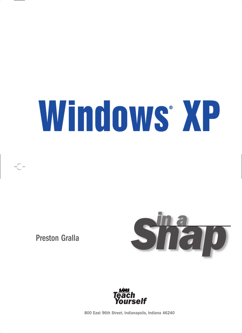 Windows XP in a Snap Sams Teach Yourself