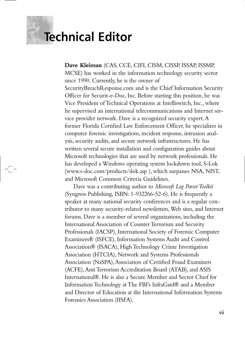 image for page Winternals Defragmentation Recovery and Administration Field Guide