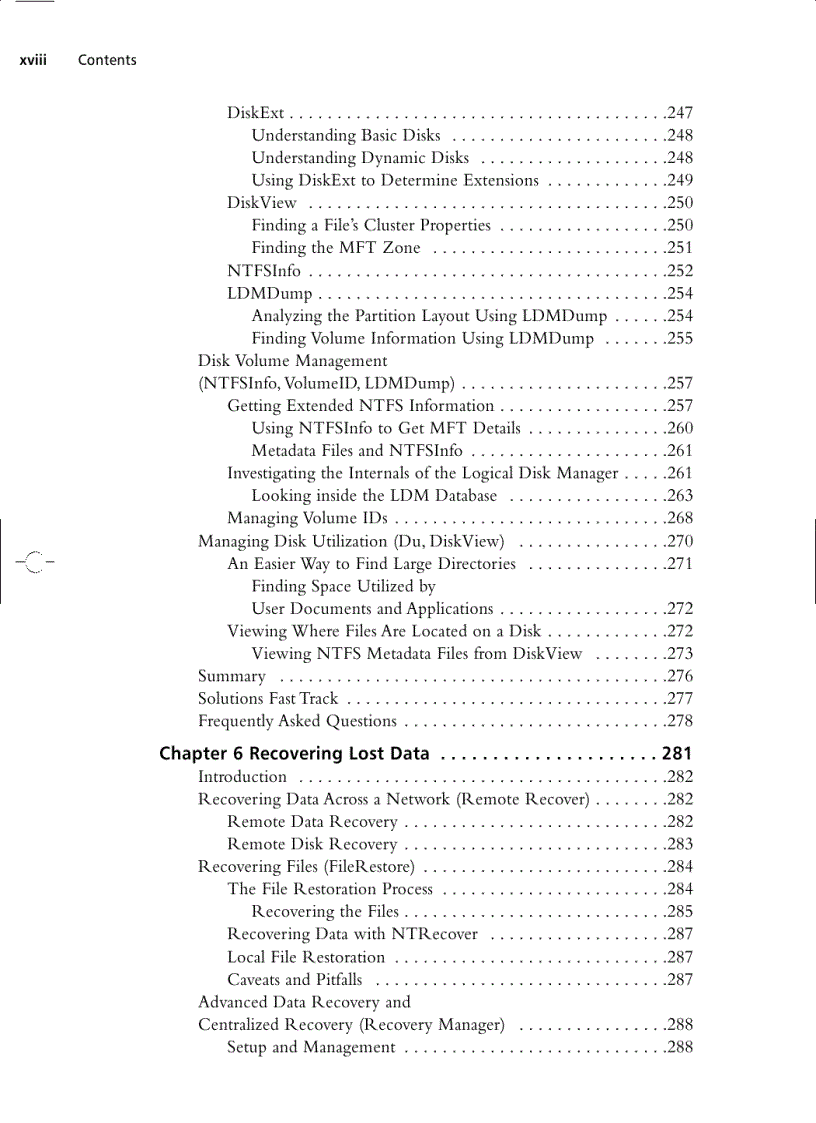 image for page Winternals Defragmentation Recovery and Administration Field Guide