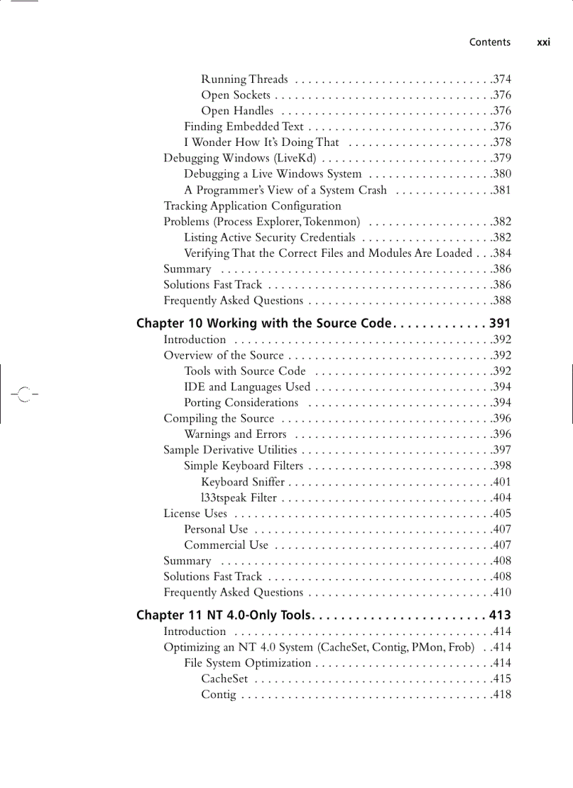 image for page Winternals Defragmentation Recovery and Administration Field Guide