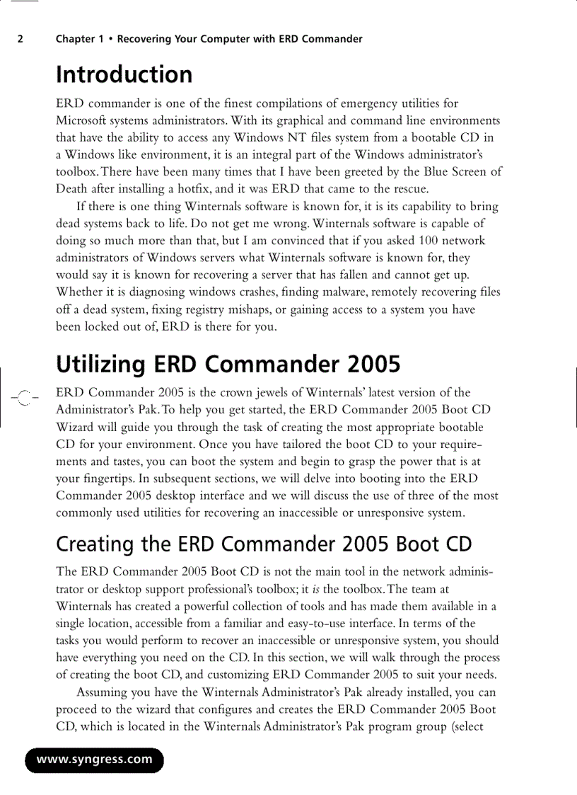 image for page Winternals Defragmentation Recovery and Administration Field Guide